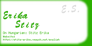 erika stitz business card